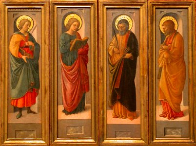 'Four Male Saints, paintings by Fra Diamante, c. 1470, Honolulu Academy of Arts. Free illustration for personal and commercial use.