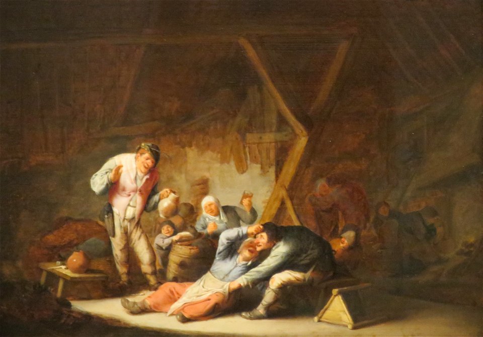 'Carousing Peasants' by Adriaen van Ostade, Norton Simon Museum