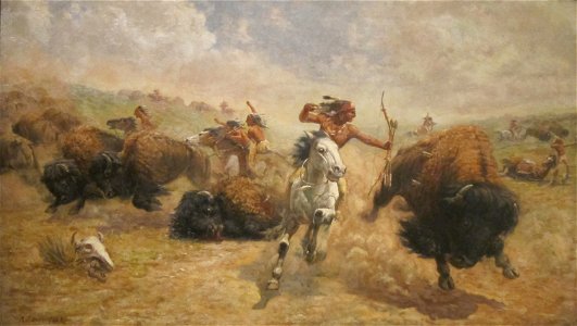 'Buffalo Hunt' by Robert Jenkins Onderdonk, c. 1898