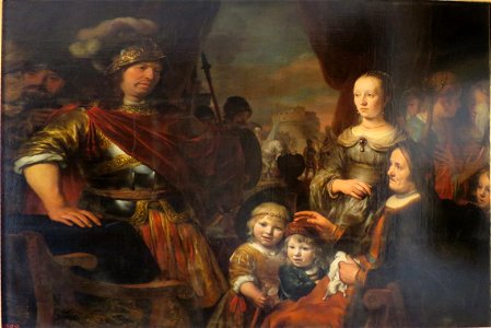 'Coriolanus's Wife and Mother Beg Him to Spare Rome' by Gerbrand van den Eeckhout