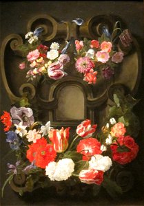 'Garland of Flowers' by Jan Fyt, Dayton Art Institute. Free illustration for personal and commercial use.