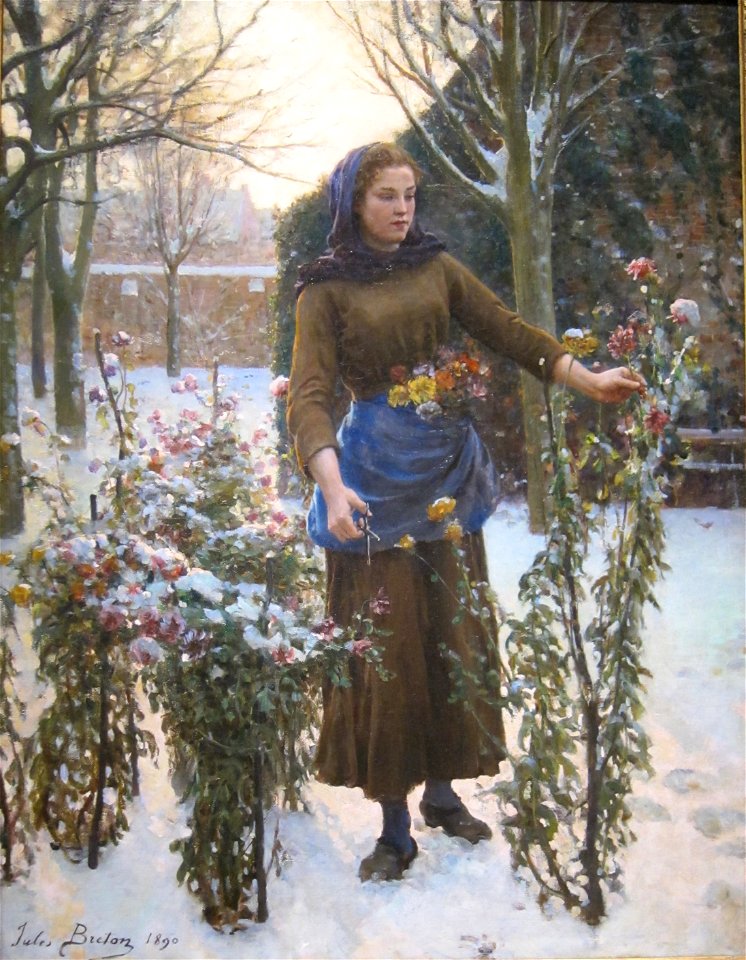 'Last Flowers' by Jules Breton, Cincinnati Art Museum