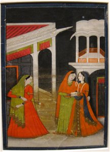 'Navodha' (Newlywed Heroine), anonymous, Kangra style, mid-19th century, Honolulu Museum of Art, 1085.1