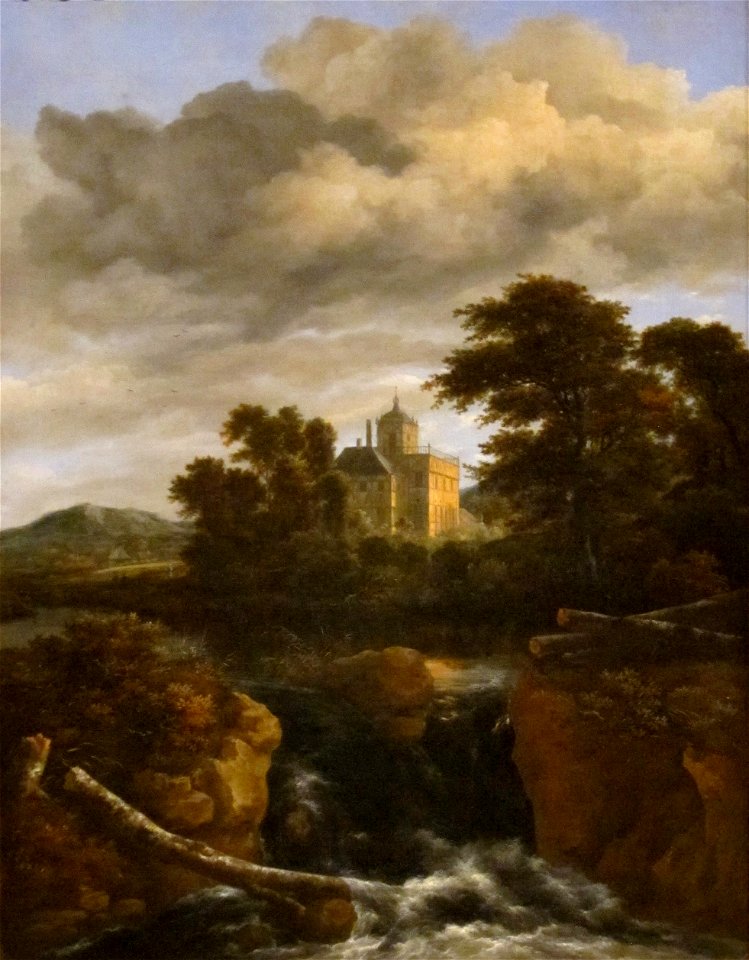 'Landscape with a Waterfall and Castle' by Jacob van Ruisdael, Dayton