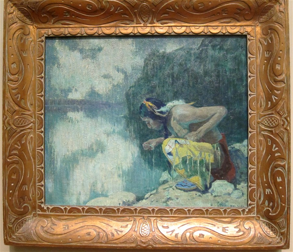 'Indian Drinking from a Lake' by Eanger Irving Couse, Cincinnati Art Museum