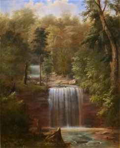 'Minneopa Falls, Minnesota' by Robert S. Duncanson, Cincinnati Art Museum. Free illustration for personal and commercial use.
