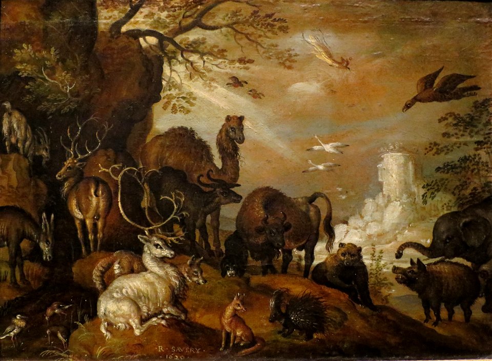 'Landscape with Beasts' by Roelant Savery, Dayton Art Institute