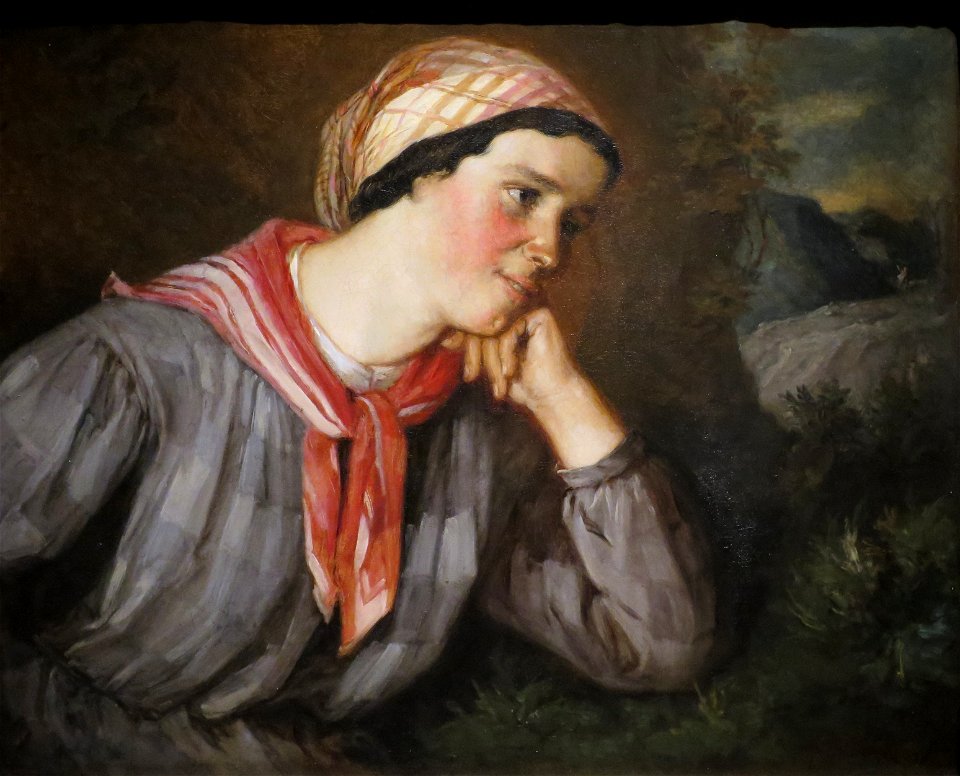 'Peasant Girl with a Scarf' by Gustave Courbet, Norton Simon Museum