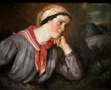 'Peasant Girl with a Scarf' by Gustave Courbet, Norton Simon Museum