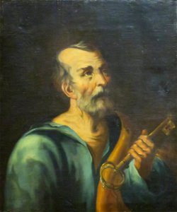 'Saint Peter', anonymous Mexican painting, oil on canvas, 19th century, El Paso Museum of Art