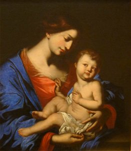 'Madonna and Child', oil on canvas painting by Pacecco de Rosa, c. 1640