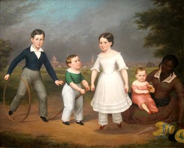 'Robert, Calvin, Martha, and William Scott and Mila -children of Reverend William Anderson Scott-'. Free illustration for personal and commercial use.