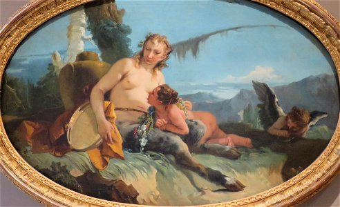 'Satyress with 2 Putti and a Tambourine' by Giovanni Battista Tiepolo, Norton Simon