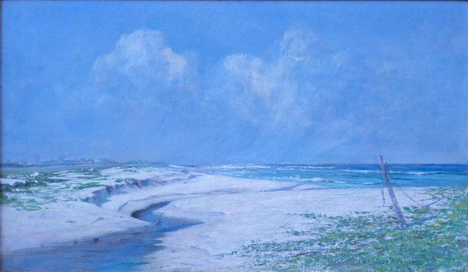 'The Beach at Kamehama Nui' by D. Howard Hitchcock, c. 1914