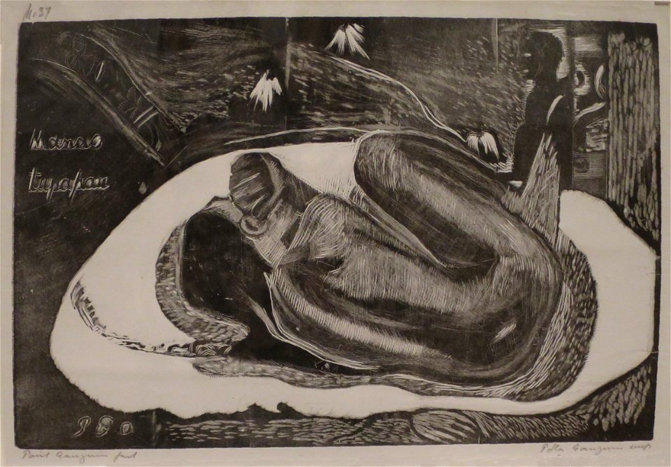 'Manao Tupapau' from 'Noa Noa' by Paul Gauguin, Honolulu Museum of Art