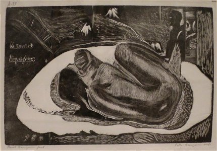 'Manao Tupapau' from 'Noa Noa' by Paul Gauguin, Honolulu Museum of Art