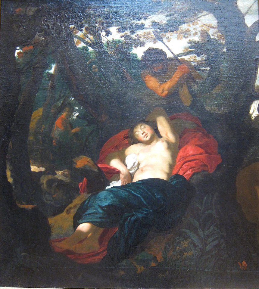 'Nymph and Shepherd' by Johann Liss, c. 1625, oil on canvas