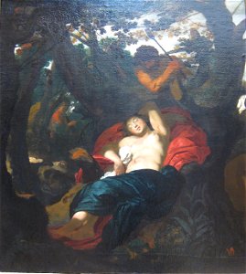 'Nymph and Shepherd' by Johann Liss, c. 1625, oil on canvas