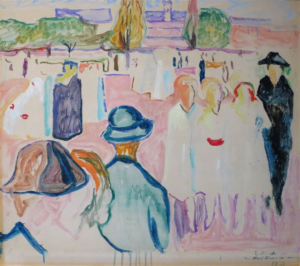 'Summer on Karl Johan Street, Oslo' by Edvard Munch, 1933