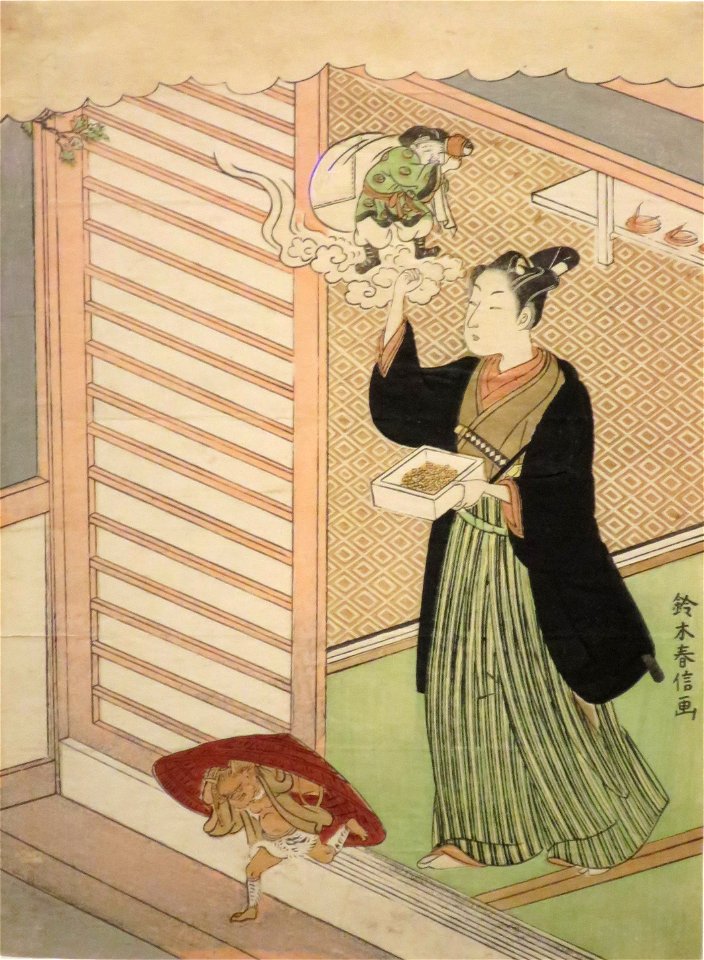 'Spring, Demon-Chasing Ceremony' by Suzuki Harunobu, Honolulu Museum of Art, 15553