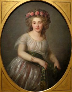 'Portrait of Madame de Cromot de Fougy' by Antoine Vestier, Norton Simon Museum. Free illustration for personal and commercial use.