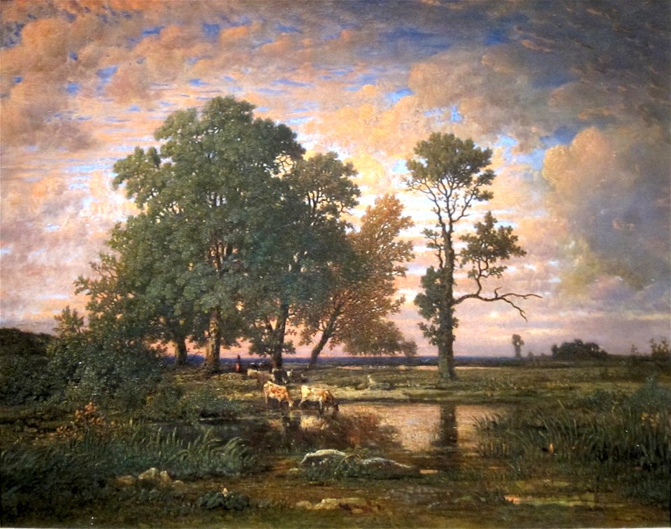'Summer Sunset' by Théodore Rousseau, Cincinnati Art Museum