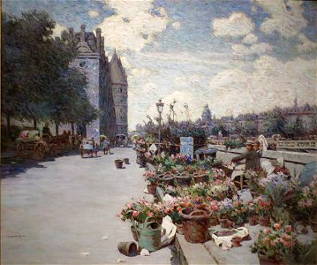 'Quai Aux Fleurs, Paris' by Luther Emerson Van Gorder, Dayton Art Institute