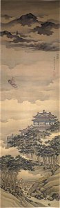 'Tengwang Pavilion' by Huang Yingchen, dated 1670, ink and color on silk