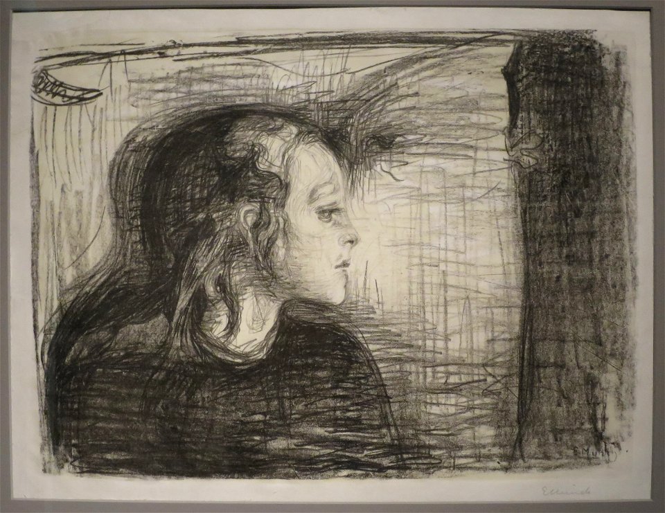 'The Sick Child I' by Edvard Munch, 1896, lithograph, Bergen Kunstmuseum