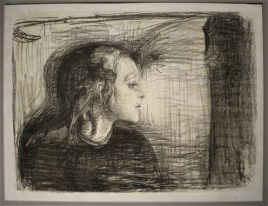'The Sick Child I' by Edvard Munch, 1896, lithograph, Bergen Kunstmuseum