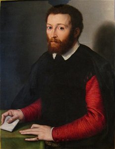 'Portrait of a Man Holding a Letter' attributed to Francesco Salviati, Dayton Art Institute