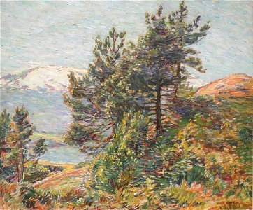 'Norway Pines Landscape' by Walter Griffin, El Paso Museum of Art. Free illustration for personal and commercial use.