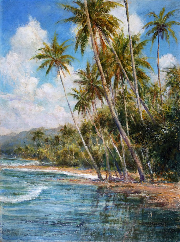 'Palm Fringed Shore' by Arthur Trevor Haddon, c. 1826