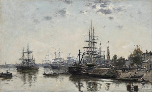 'View of Bordeaux, from the Quai des Chartrons' by Eugène Boudin, 1874