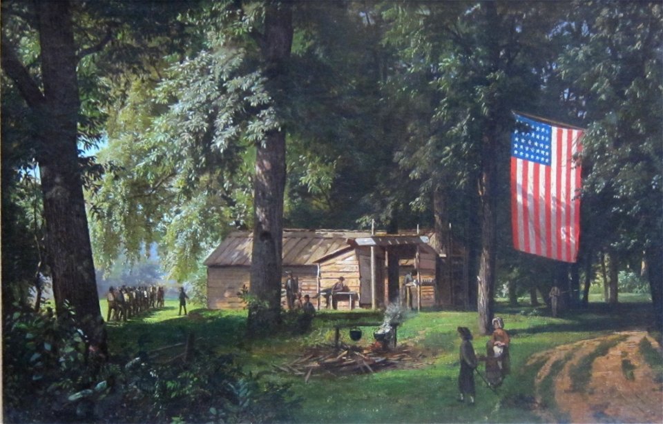 'Recruiting Station (Bethlehem)' by William Trost Richards, by 1862