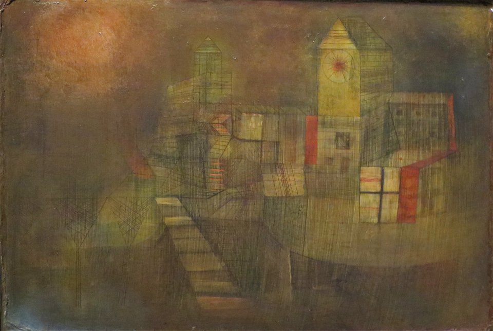 'Small Village in the Autumn Sun' by Paul Klee, 1925, LACMA
