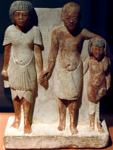 -1353-1336 zwei Maenner und ein Junge 18. Dynastie anagoria