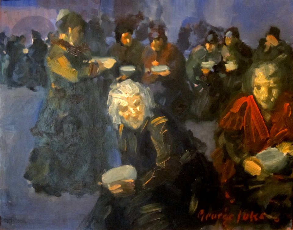 'The Bread Line' by George Benjamin Luks, Dayton Art Institute