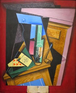 'Still Life with a Poem' by Juan Gris, Norton Simon Museum. Free illustration for personal and commercial use.