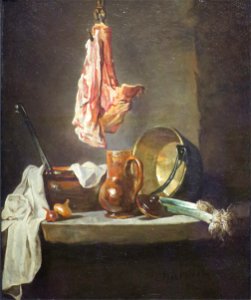 'Still Life with Cooking Utensils' by Jean-Baptiste Siméon Chardin, c. 1728-30, Norton Simon Museum
