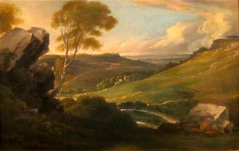 'Romantic Landscape' by John Trumbull, Dayton Art Institute. Free illustration for personal and commercial use.