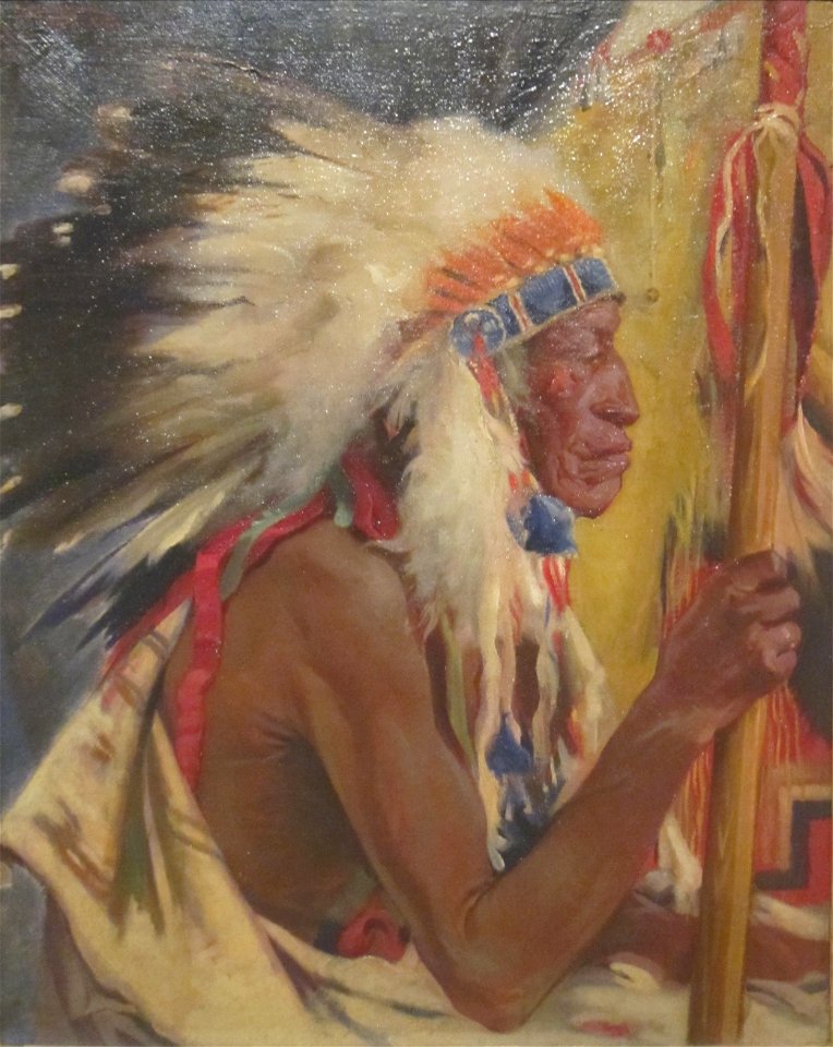 'Taos War Chief' by Julius Rolshoven