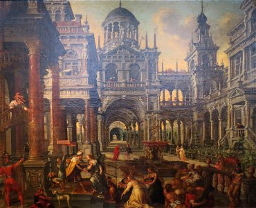 'Solomon and the Queen of Shiba' by Hans Vredeman de Vries, 1601, Pushkin Museum