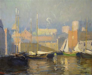 'Tea Wharf, Boston' by Arthur Clifton Goodwin, El Paso Museum of Art