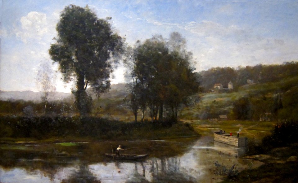 'The Bend in the Seine at Port Marly' by Corot, Cincinnati Art Museum