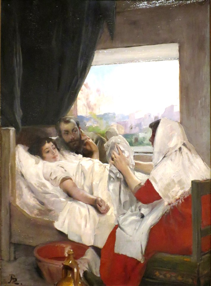 'The First Morning' by Paul Albert Besnard, 1881, LACMA
