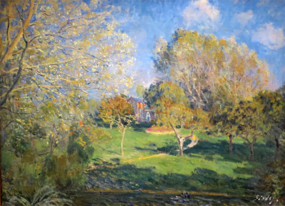 'The Hochede Garden, Montgeron' by Alfred Sisley, 1881, Pushkin Museum