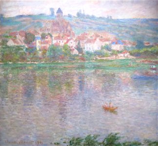 'Vétheuil' by Claude Monet, 1901, Pushkin Museum. Free illustration for personal and commercial use.