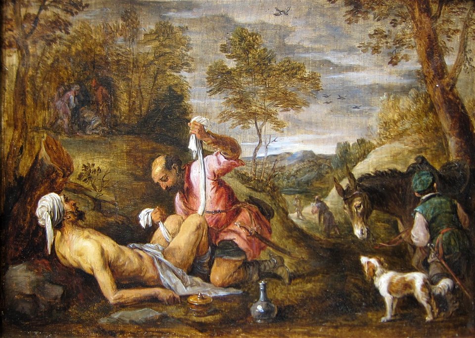 'The Good Samaritan' by David Teniers the younger after Francesco Bassano