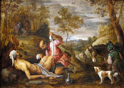 'The Good Samaritan' by David Teniers the younger after Francesco Bassano